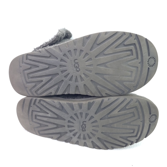 UGG Australia 3066 Lattice Cardy Knit Tall Fold Over Gray Boots Womens Size 8 - Picture 9 of 10